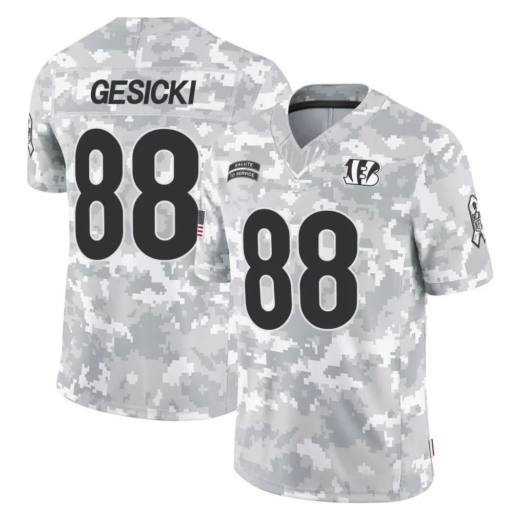 C.Bengals #88 Mike Gesicki Player Arctic Camo Salute to Service Limited Gdoa Stitched Jerseys