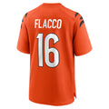 C.Bengals #16 Joe Flacco Player Orange Home Game Gdoa Stitched Jerseys