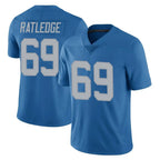 D.Lions #69 Tate Ratledge Player Blue Limited Throwback Vapor Untouchable Gdoa Stitched Jerseys