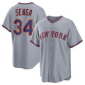 NY.Mets #34 Kodai Senga Player Gray Road Home Game Fdoa Stitched Jerseys