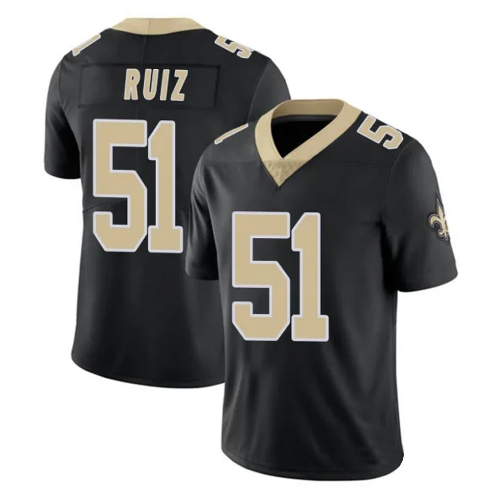 NO.Saints #51 Cesar Ruiz Player Black Limited Vapor Untouchable Home Game Gdoa Stitched Jerseys