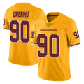 W.Commanders #90 Charles Omenihu Player Gold Limited Color Rush Home Game Gdoa Stitched Jerseys