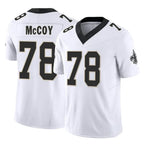 NO.Saints #78 Erik McCoy Player White Limited Vapor F.U.S.E. Home Game Gdoa Stitched Jerseys
