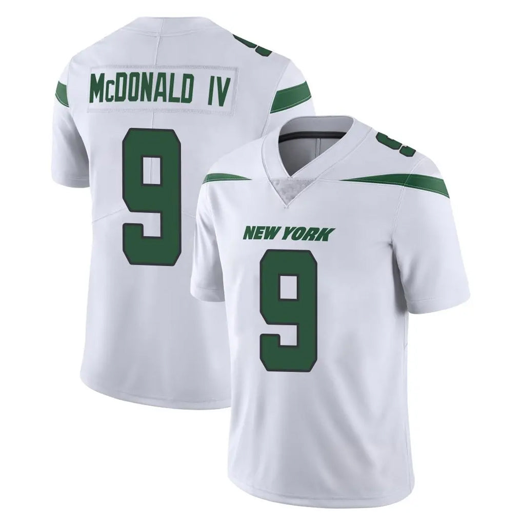 NY.Jets #9 Will McDonald IV Player White Spotlight Limited Vapor Home Game Gdoa Stitched Jerseys