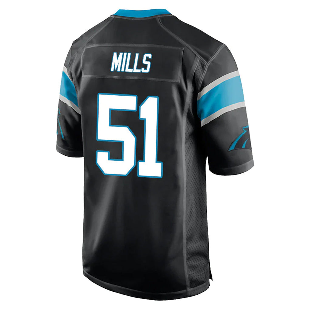 C.Panthers #51 Sam Mills Player Black Game Gdoa Stitched Jerseys