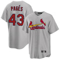 St. Louis Cardinals #43 Pedro Pages Player Gray Home Game Fdoa Stitched Jerseys
