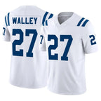 IN.Colts #27 Justin Walley Player White Limited Vapor F.U.S.E. Home Game Gdoa Stitched Jerseys