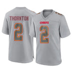 KC.Chiefs #2 Tyquan Thornton Player Gray Atmosphere Fashion Game Gdoa Stitched Jerseys
