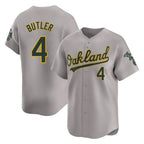 Athletics #4 Lawrence Butler Player Gray Road Limited Home Game Gdoa Stitched Jerseys
