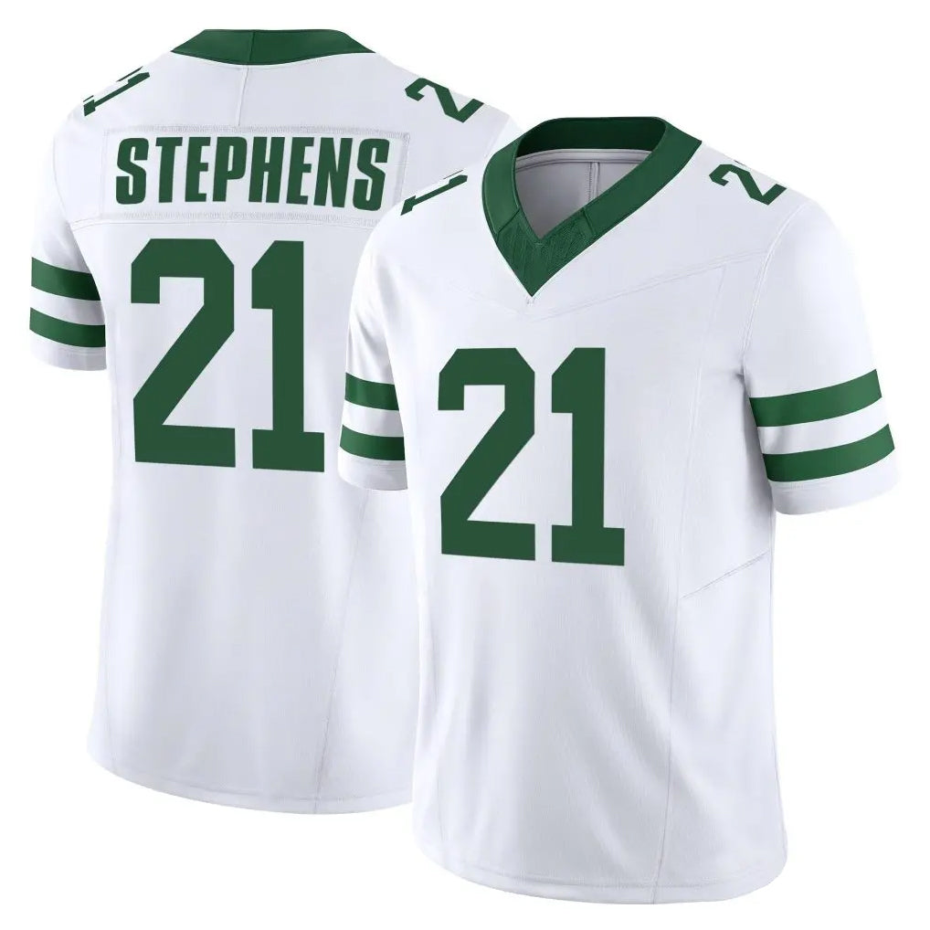 NY.Jets #21 Brandon Stephens Player White Legacy Limited Vapor F.U.S.E. Home Game Gdoa Stitched Jerseys