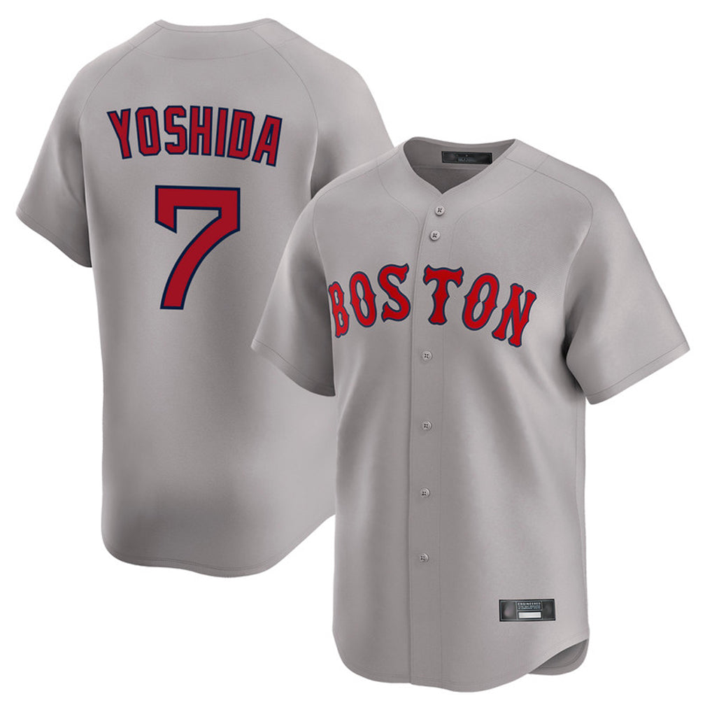 B.Red Sox #7 Masataka Yoshida Player Gray Road Limited Home Game Gdoa Stitched Jerseys