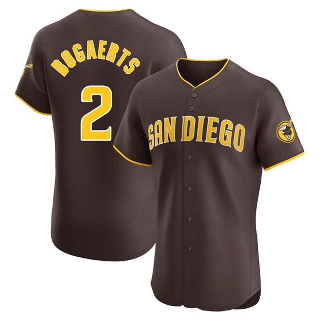 S.Diego Padres #2 Xander Bogaerts Player Brown Home Limited Elite Fdoa Stitched Jerseys
