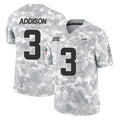 M.Vikings #3 Jordan Addison Player Arctic Camo Salute To Service Limited Game Gdoa Stitched Jerseys