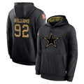 D.Cowboys #92 Quinnen Williams Player Black Salute to Service Pullover Hoodies Limited Gdoa Stitched Jerseys