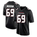 H.Texans #69 Ed Ingram Player Carbon Black Fashion Home Game Gdoa Stitched Jerseys