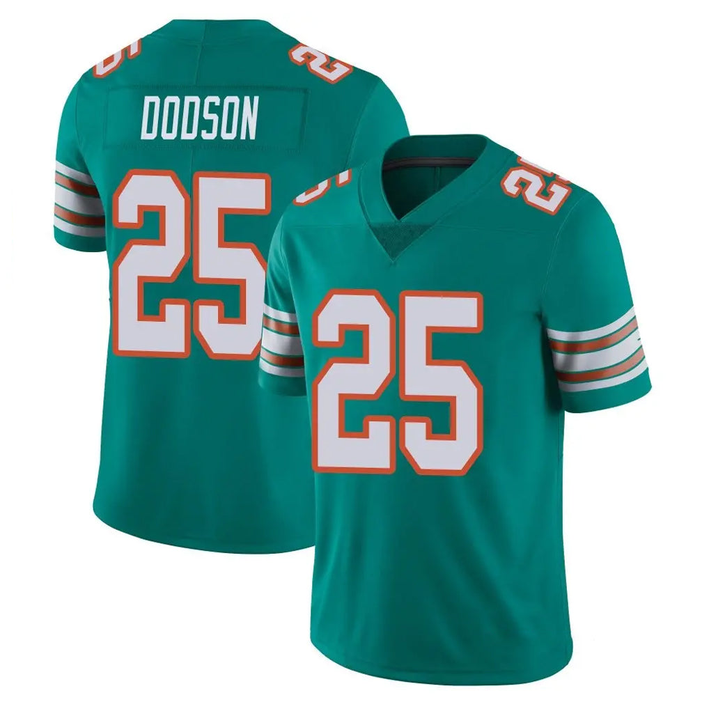 M.Dolphins #25 Tyrel Dodson Player Aqua Limited Alternate Vapor Untouchable Home Game Gdoa Stitched Jerseys