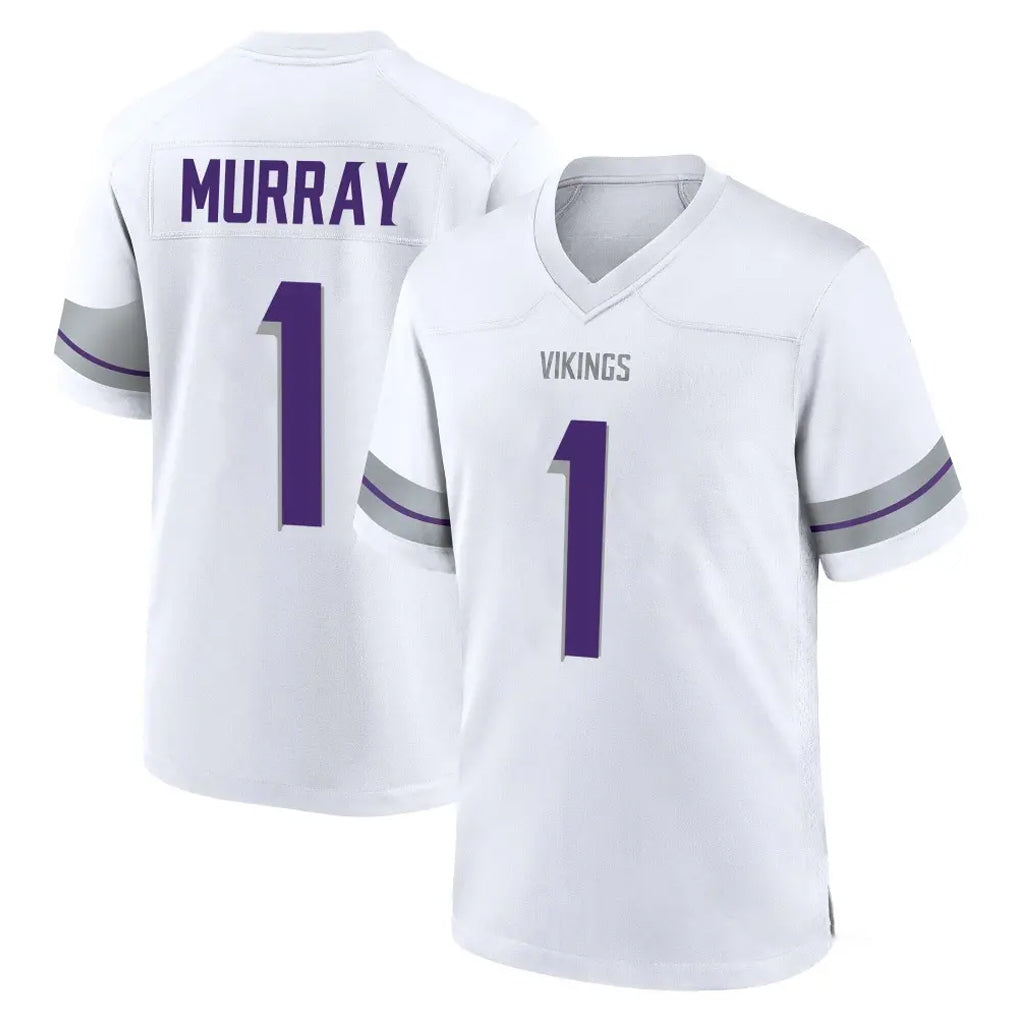 M.Vikings #1 Kyler Murray Player White Alternate Home Game Gdoa Stitched Jerseys