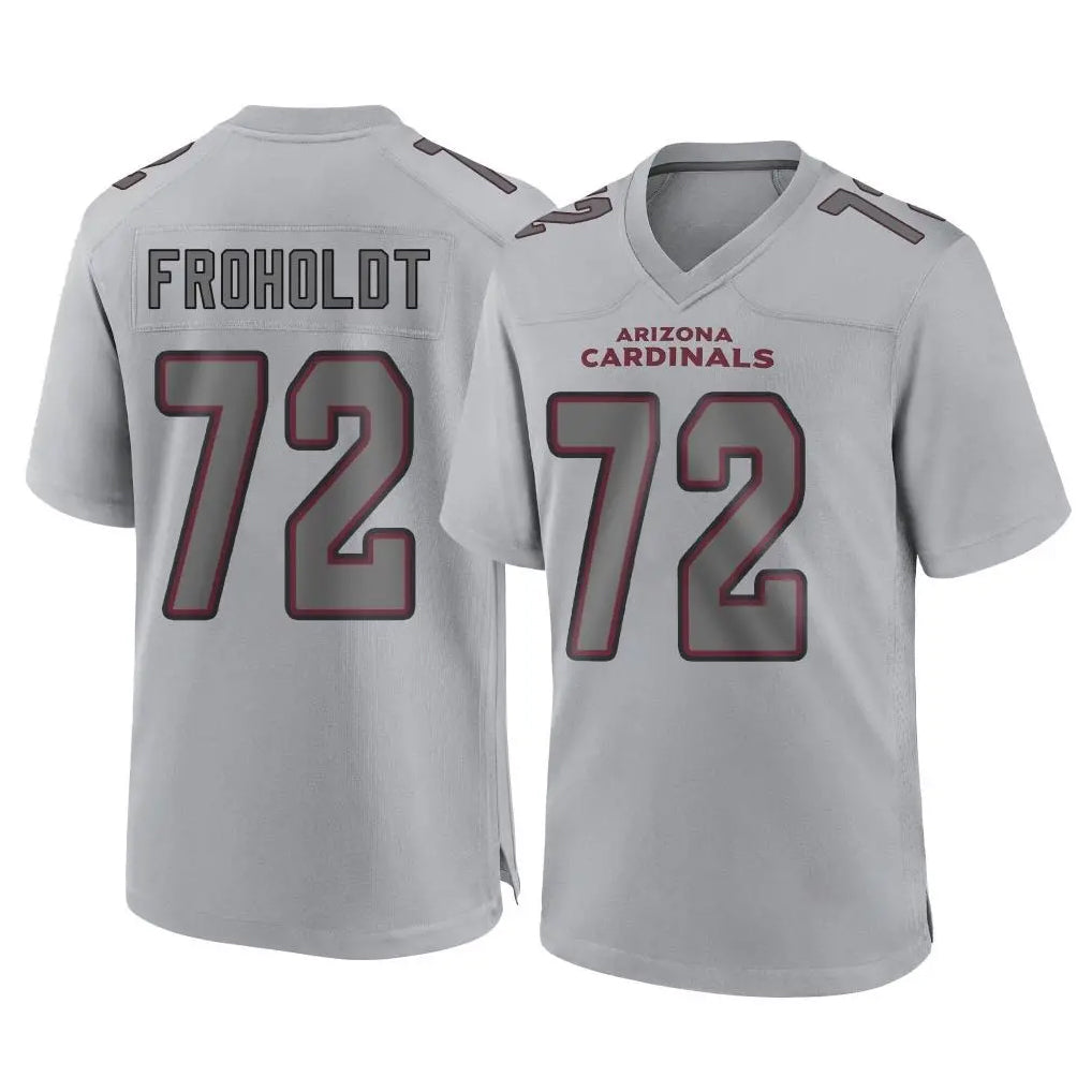 A.Cardinals #72 Hjalte Froholdt Player Gray Atmosphere Fashion Home Game Gdoa Stitched Jerseys