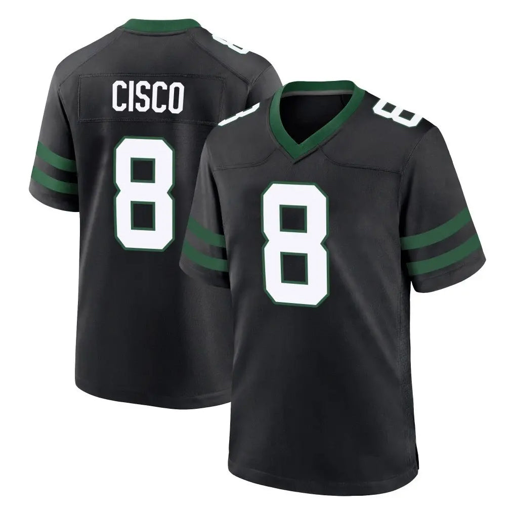 NY.Jets #8 Andre Cisco Player Black Legacy Home Game Gdoa Stitched Jerseys