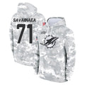 M.Dolphins #71 Jonah Savaiinaea Player Arctic Camo Salute to Service Hoodies Limited Game Gdoa Stitched Jerseys