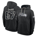 S.Seahawks #67 Charles Cross Player 2026 Black Logo Pullover Hoodies Limited Game Gdoa Stitched Jerseys