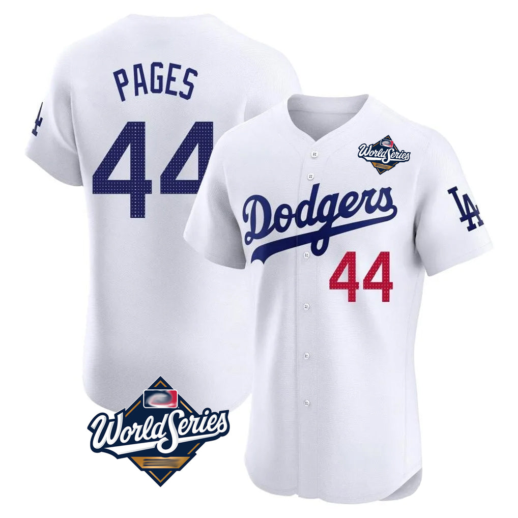 LA.Dodgers #44 Andy Pages Player White World Series Limited Elite Home Fdoa Stitched Jerseys