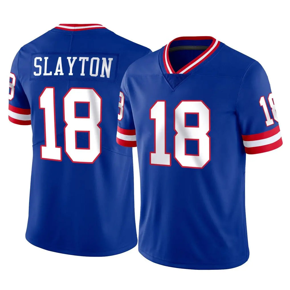NY.Giants #18 Darius Slayton Player Royal Classic Vapor Home Game Gdoa Stitched Jerseys