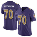 B.Ravens #70 Roger Rosengarten Player Purple Color Rush Vapor Untouchable Limited Home Game Gdoa Stitched Jerseys