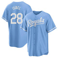 KC.Royals #28 Kyle Isbel Player Light Blue Home Game Gdoa Stitched Jerseys