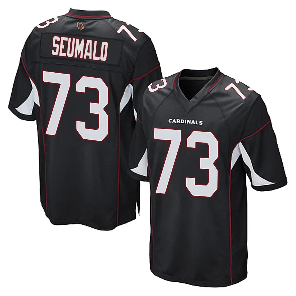 A.Cardinals #73 Isaac Seumalo Player Black Home Game Gdoa Stitched Jerseys