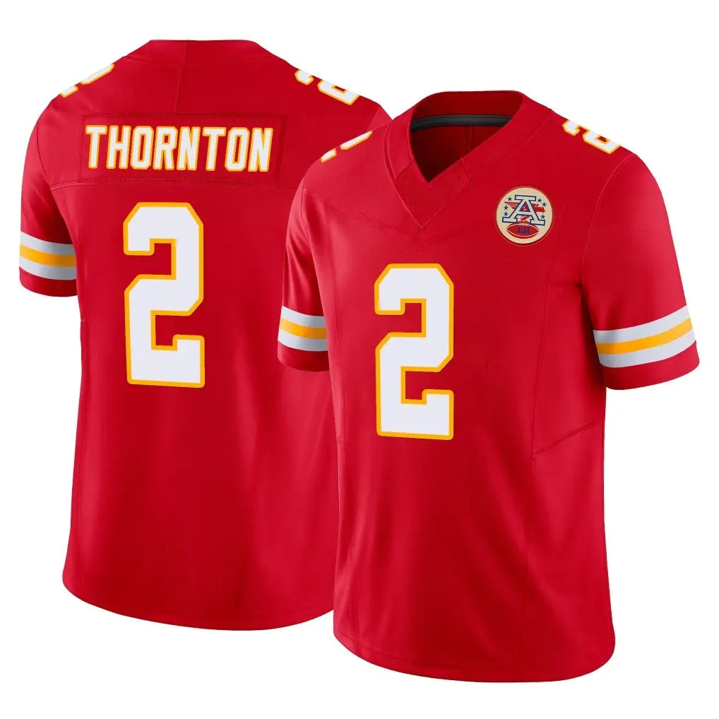 KC.Chiefs #2 Tyquan Thornton Player Red Limited Vapor F.U.S.E. Home Game Gdoa Stitched Jerseys