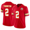 KC.Chiefs #2 Tyquan Thornton Player Red Limited Vapor F.U.S.E. Home Game Gdoa Stitched Jerseys