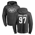 NY.Jets #97 Harrison Phillips Player Gray Pullover Hoodies Limited Game Gdoa Stitched Jerseys