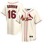St. Louis Cardinals #16 Nolan Gorman Player Cream Home Game Fdoa Stitched Jerseys