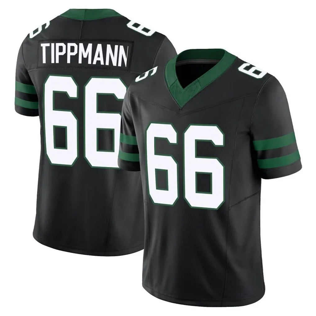 NY.Jets #66 Joe Tippmann Player Black Limited Legacy Vapor F.U.S.E. Home Game Gdoa Stitched Jerseys