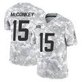 LA.Chargers #15 Ladd McConkey Player Arctic Camo Salute To Service Limited Game Gdoa Stitched Jerseys