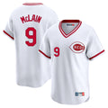 C.Reds #9 Matt McLain Player White Cooperstown Collection Limited T-shirt Home Gdoa Stitched Jerseys