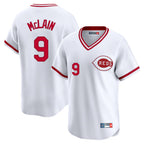 C.Reds #9 Matt McLain Player White Cooperstown Collection Limited T-shirt Home Gdoa Stitched Jerseys