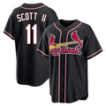 St. Louis Cardinals #11 Victor Scott II Player Black Carbon Fashio Game Fdoa Stitched Jerseys