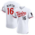 M.Twins #16 Austin Martin Player White Home Limited Elite Fdoa Stitched Jerseys