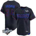 T.Blue Jays #34 Kevin Gausman Player Black 2025 World Series City Connect Fdoa Stitched Jerseys