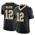NO.Saints #12 Chris Olave Player Black Limited Vapor F.U.S.E. Home Game Gdoa Stitched Jerseys
