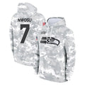 S.Seahawks #7 Uchenna Nwosu Player Arctic Camo Limited Salute to Service Pullover Hoodies Game Gdoa Stitched Jerseys