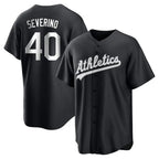 Athletics #40 Luis Severino Player Black Fashion Home Game Gdoa Stitched Jerseys