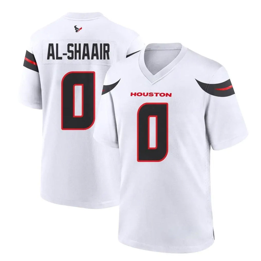 H.Texans #0 Azeez Al-Shaair Player White Home Game Gdoa Stitched Jerseys