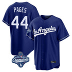 LA.Dodgers #44 Andy Pages Player Royal World Series Meet Game Fdoa Stitched Jerseys