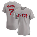 B.Red Sox #7 Masataka Yoshida Player Gray Road Limited Elite Home Game Gdoa Stitched Jerseys