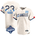 LA.Dodgers #23 Kyle Tucker Player Cream World Series Meet City Connect Limited Home Fdoa Stitched Jerseys