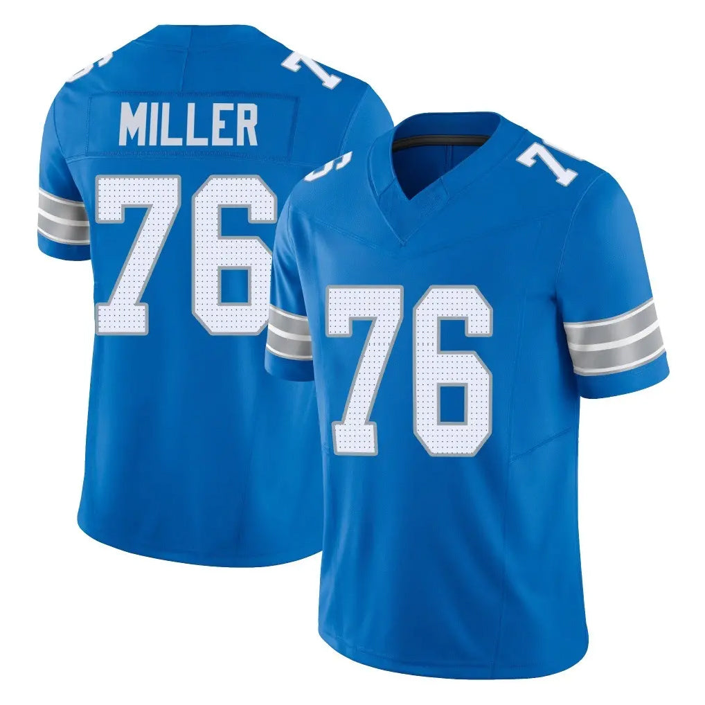 D.Lions #76 Blake Miller Player Blue Limited Vapor F.U.S.E. Alternate Home Game Gdoa Stitched Jerseys
