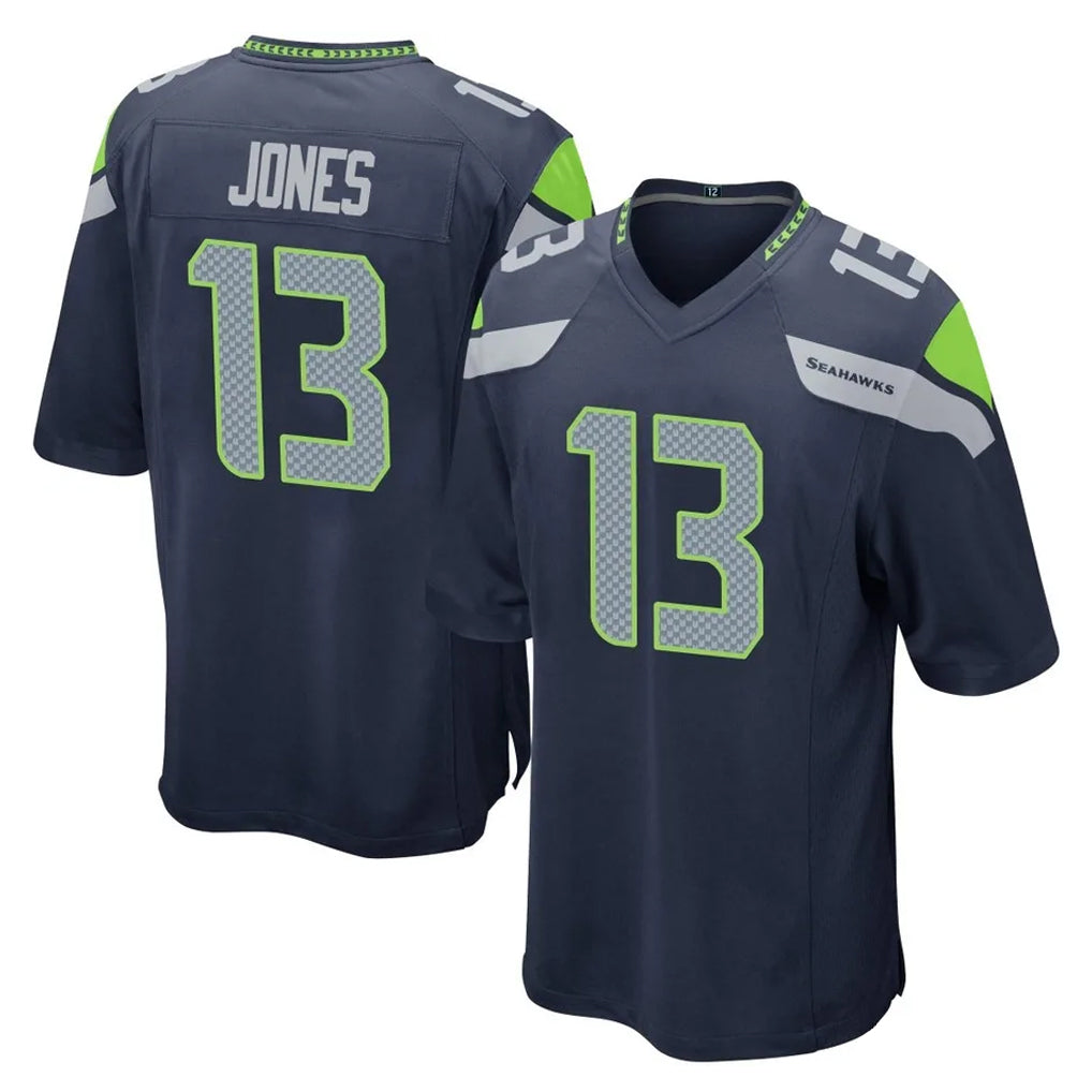 S.Seahawks #13 Ernest Jones IV Player Navy Home Game Gdoa Stitched Jerseys